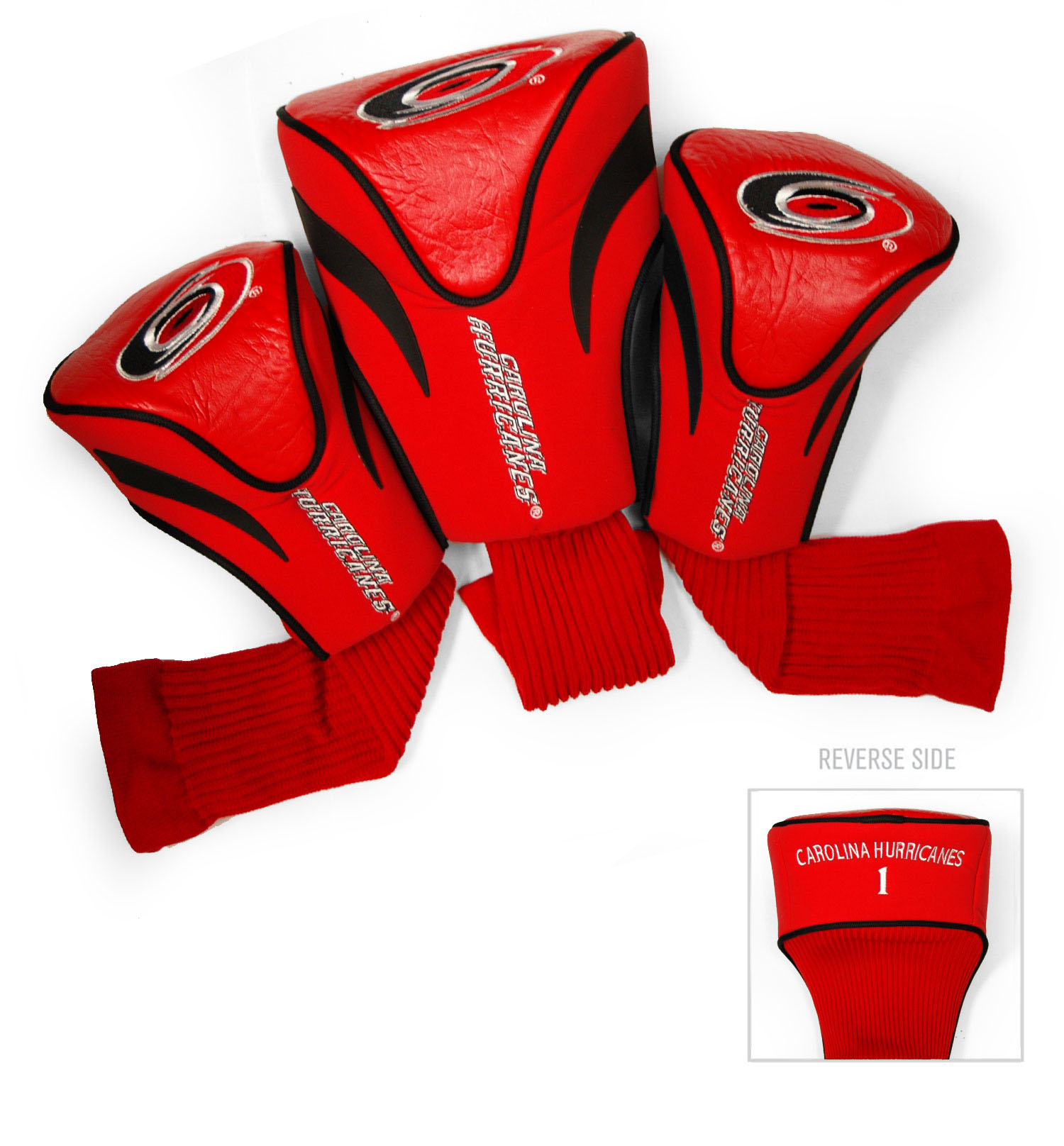 Carolina Hurricanes 3-Pack Contour Headcover Set Carolina Hurricanes 3-Pack Contour Headcover Set
