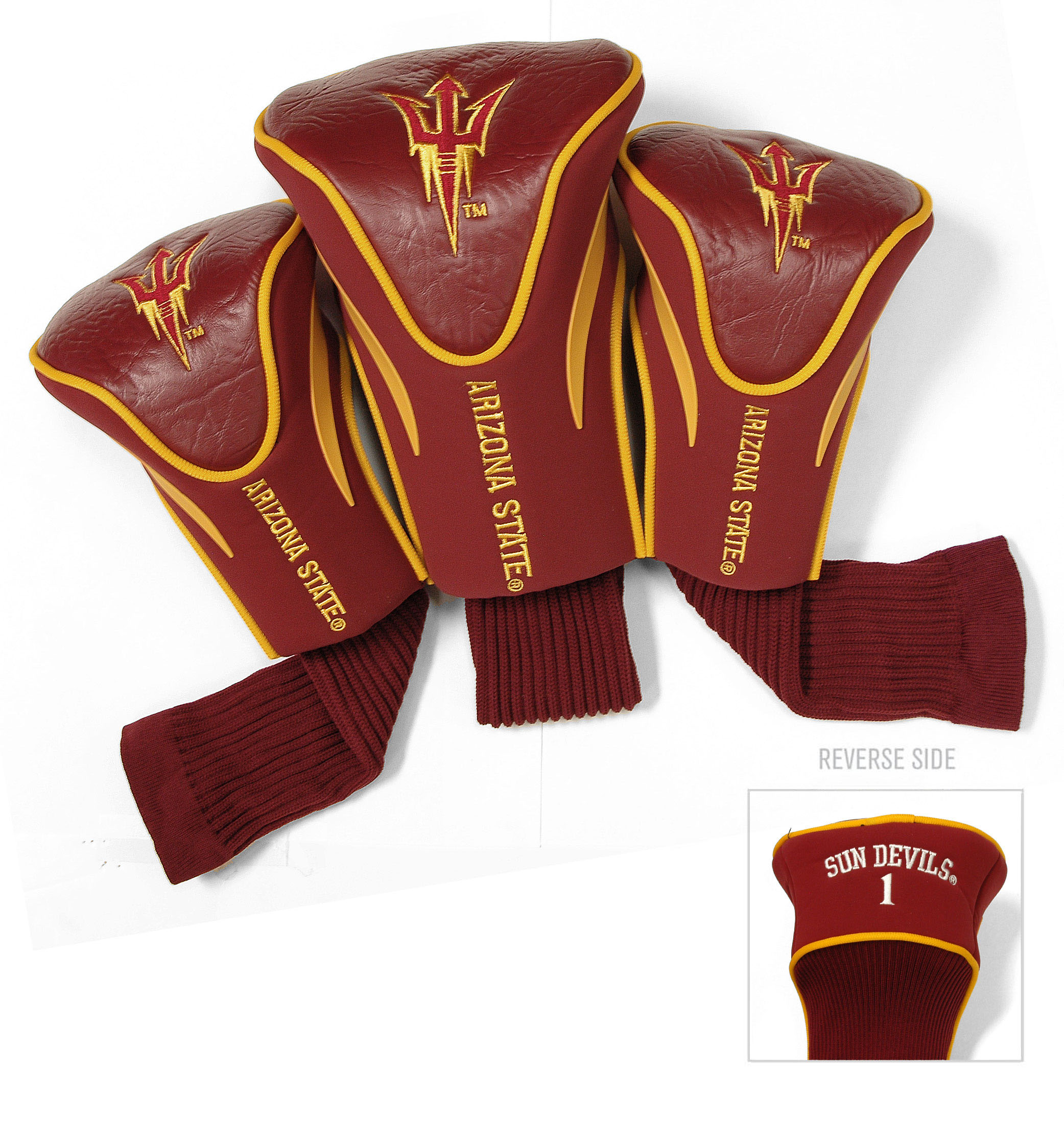 Arizona State Sun Devils 3-Pack Contour Headcover Set Arizona State Sun Devils 3-Pack Contour Headcover Set