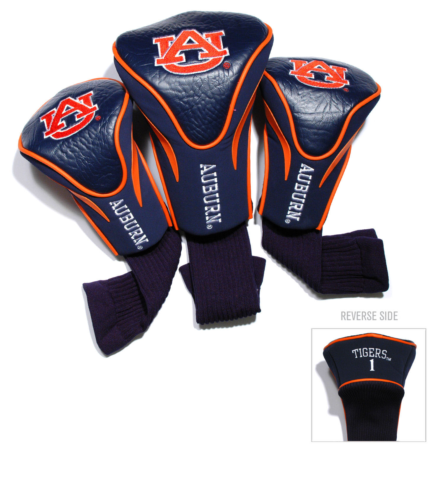 Auburn Tigers 3-Pack Contour Headcover Set Auburn Tigers 3-Pack Contour Headcover Set