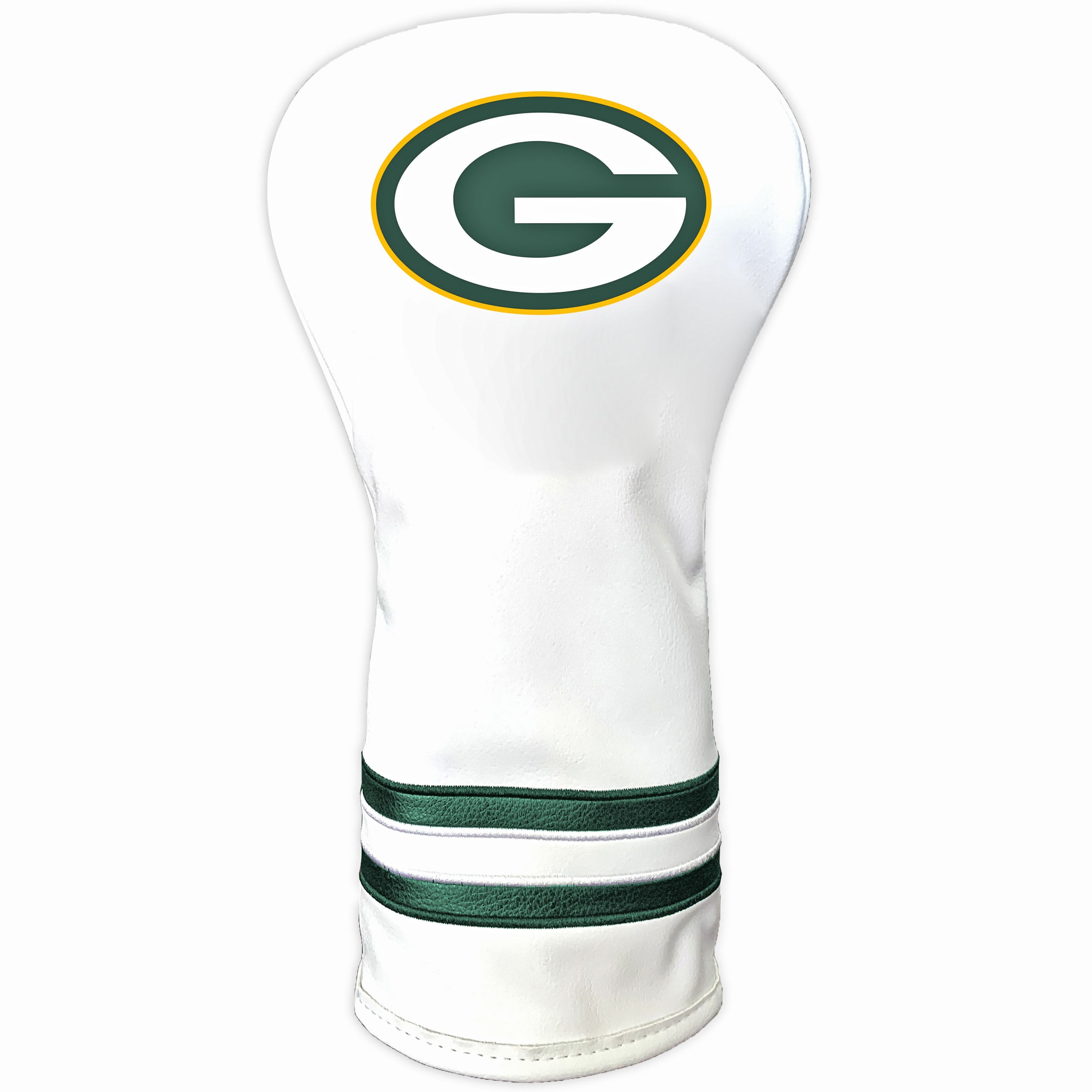 White Green Bay Packers Vintage Driver Golf Headcover