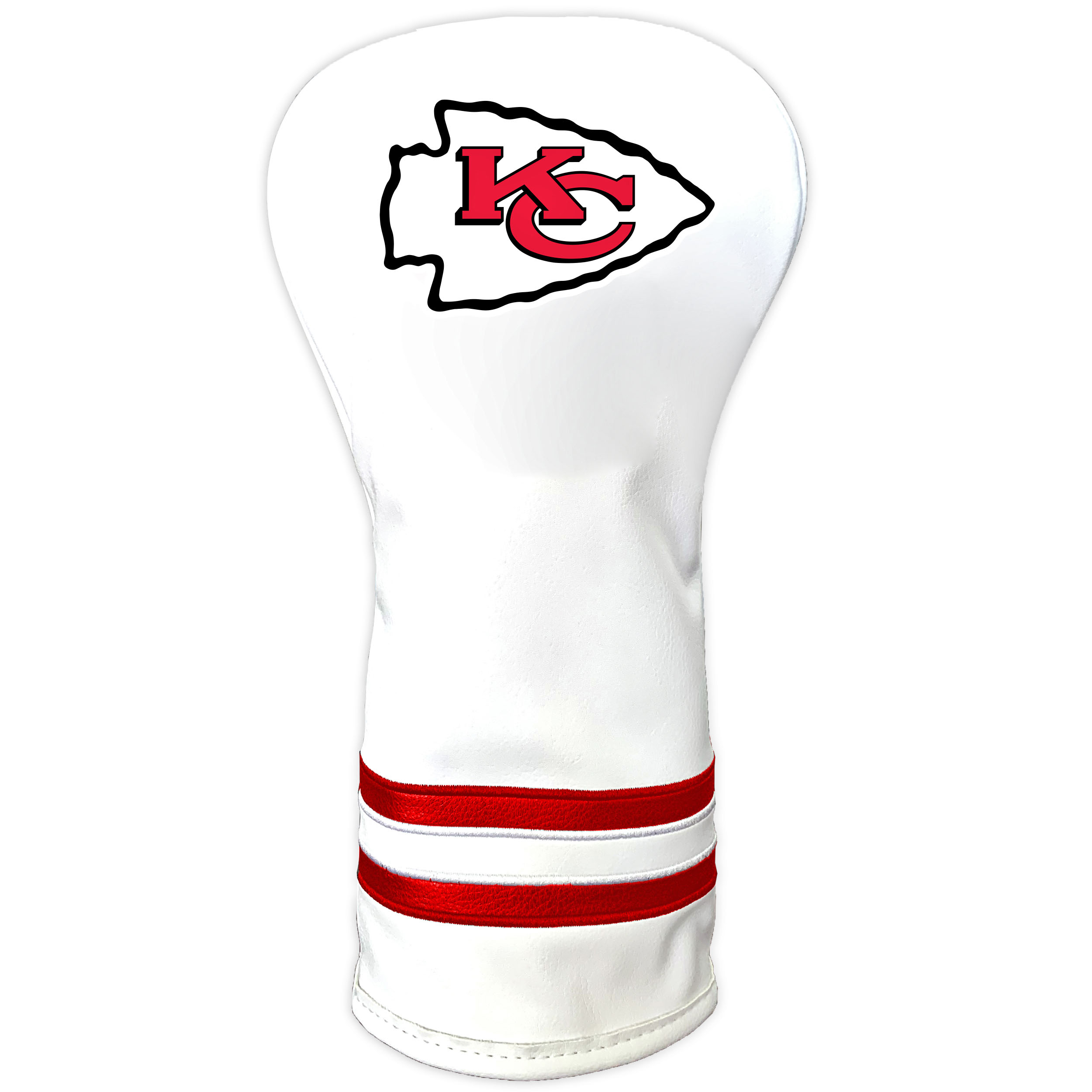 White Kansas City Chiefs Vintage Driver Golf Headcover