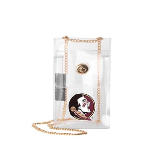 Logo Brands Florida State Seminoles Clear Essential Crossbody Purse