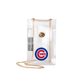 Logo Brands Chicago Cubs Clear Essential Crossbody Purse