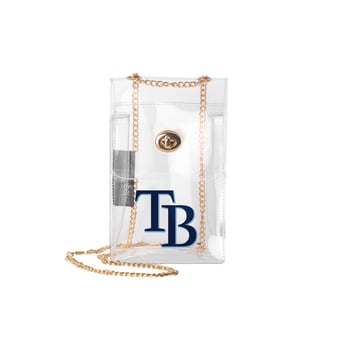 Logo Brands Tampa Bay Rays Clear Essential Crossbody Purse