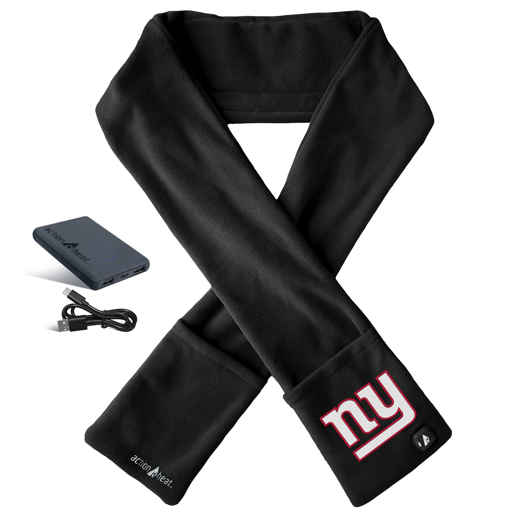 ActionHeat Black New York Giants 5V Battery Heated Scarf ActionHeat Black New York Giants 5V Battery Heated Scarf