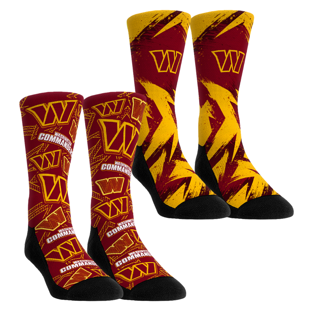 Unisex Rock Em Red Washington Commanders Gameday Two-Pack Crew Socks Set