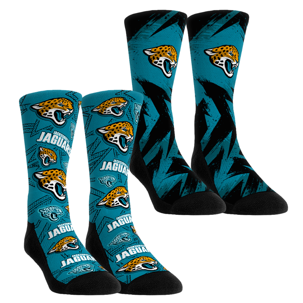 Unisex Rock Em Blue Jacksonville Jaguars Gameday Two-Pack Crew Socks Set