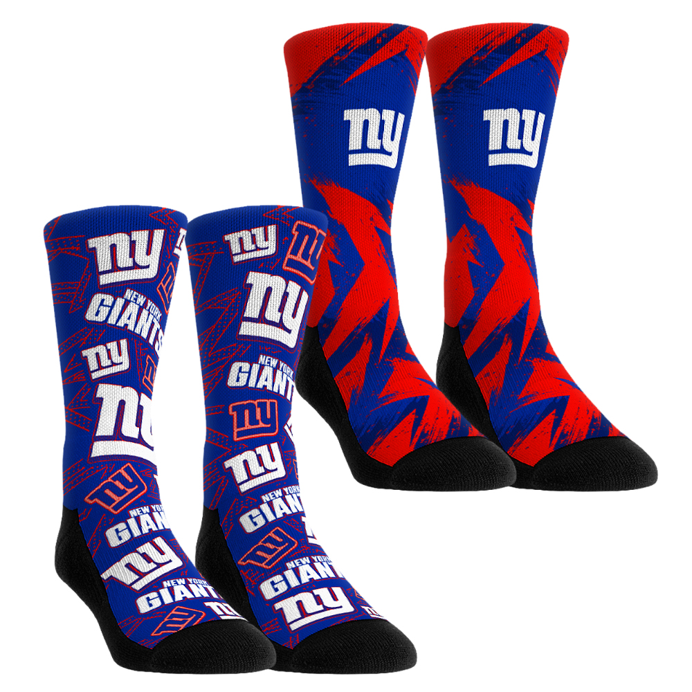 Unisex Rock Em Blue New York Giants Gameday Two-Pack Crew Socks Set