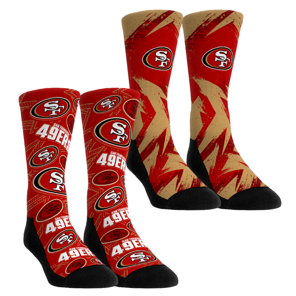 Unisex Rock Em Red San Francisco 49ers Gameday Two-Pack Crew Socks Set Unisex Rock Em Red San Francisco 49ers Gameday Two-Pack Crew Socks Set