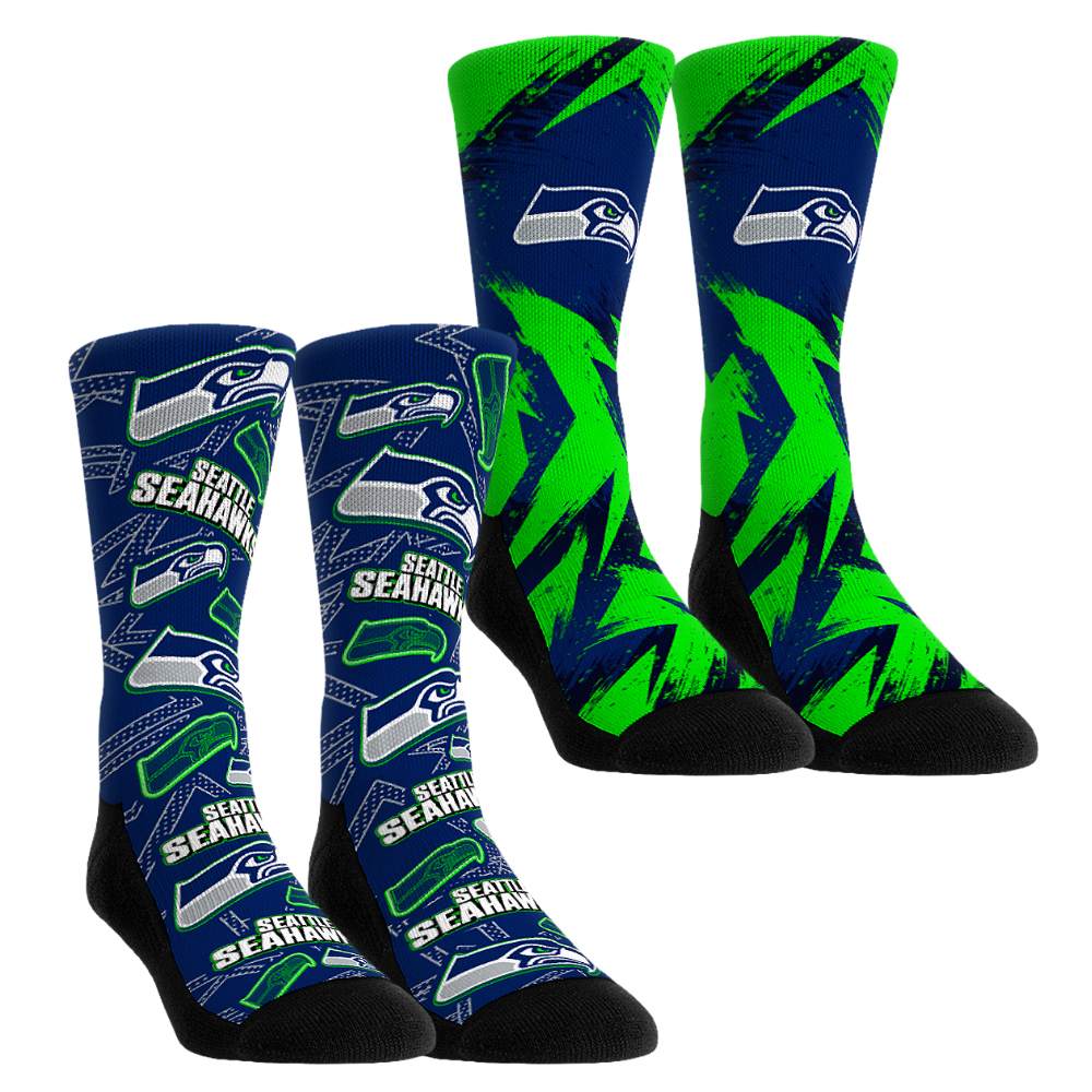 Unisex Rock Em Blue Seattle Seahawks Gameday Two-Pack Crew Socks Set