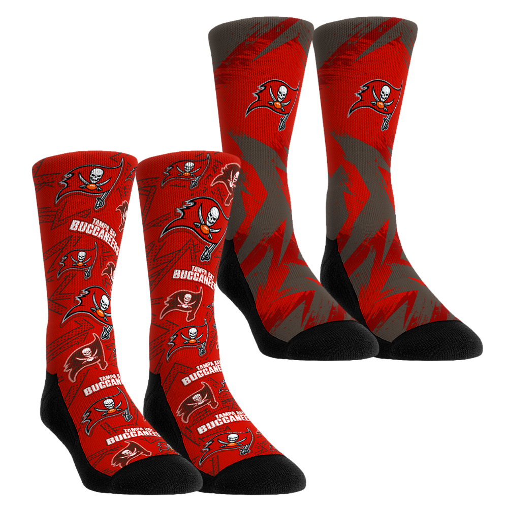 Unisex Rock Em Red Tampa Bay Buccaneers Gameday Two-Pack Crew Socks Set