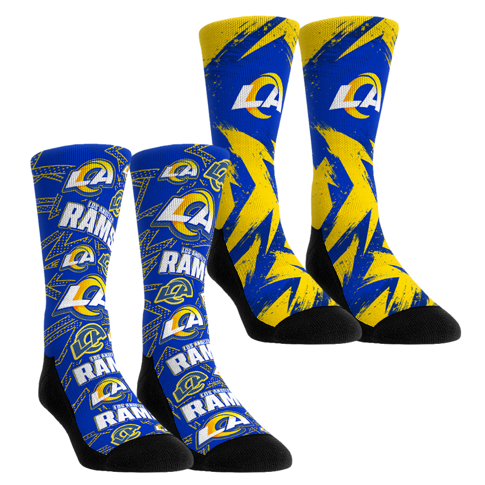 Unisex Rock Em Blue Los Angeles Rams Gameday Two-Pack Crew Socks Set