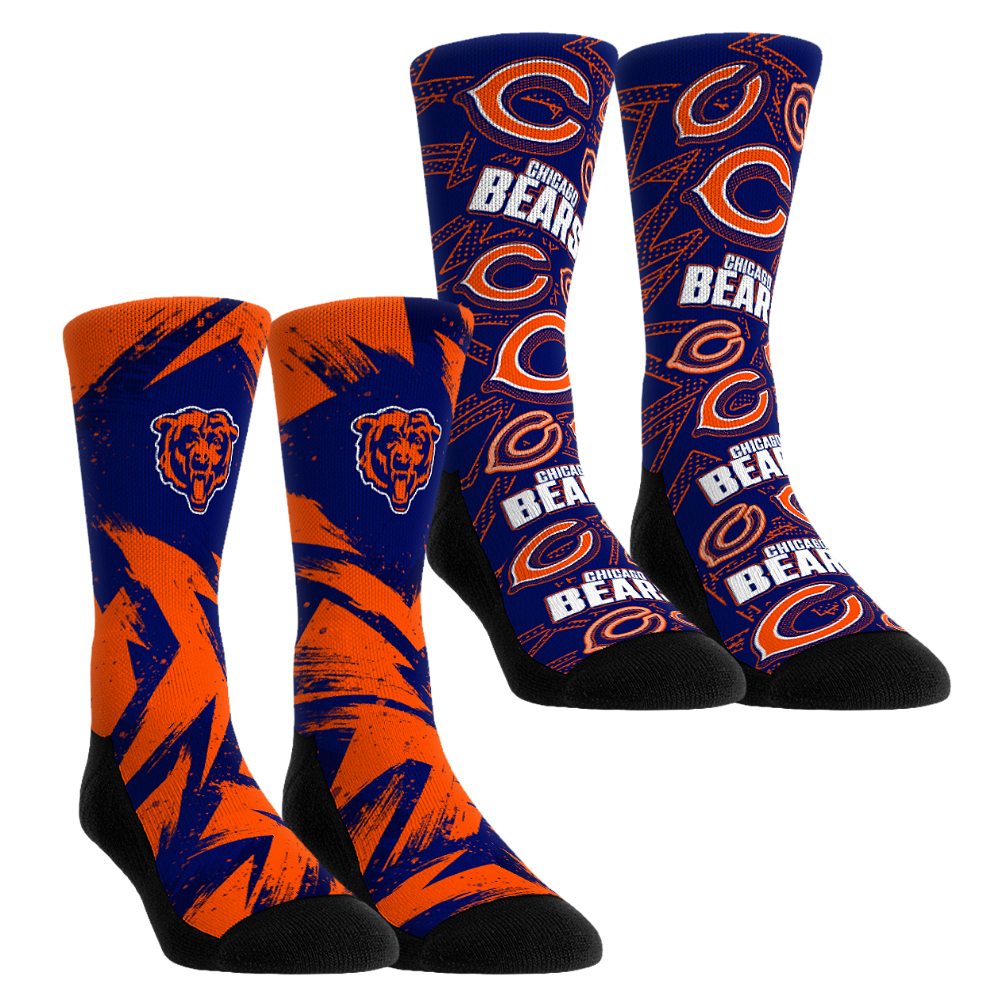 Unisex Rock Em Blue Chicago Bears Gameday Two-Pack Crew Socks Set