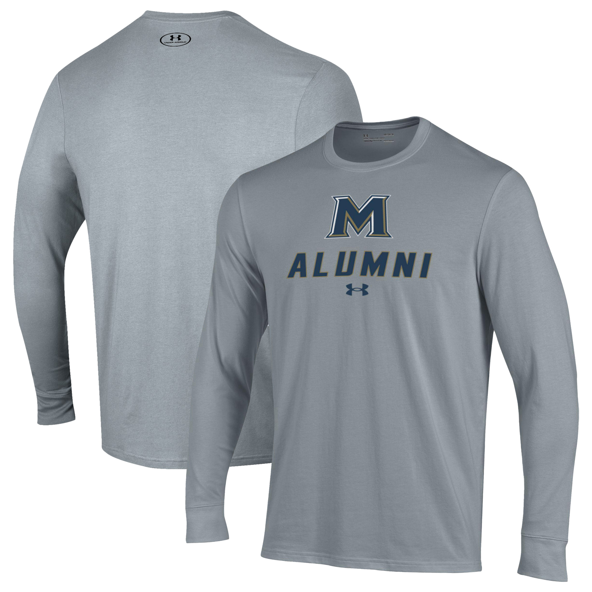 Men's Under Armour Gray Mount St. Mary's Mountaineers Alumni Performance Long Sleeve T-Shirt