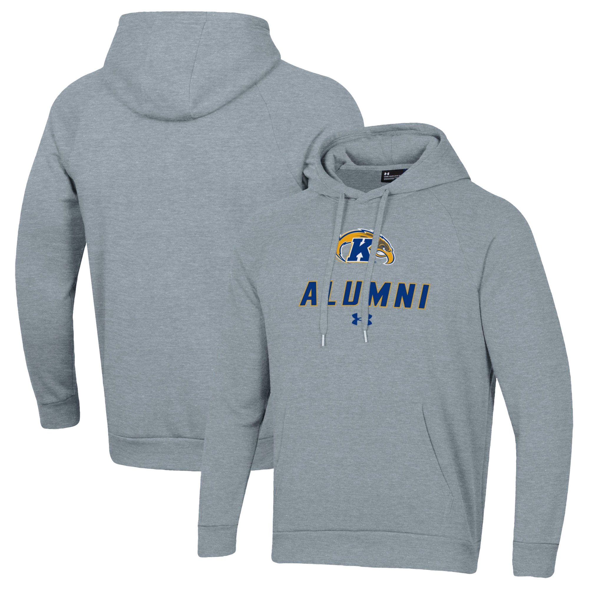 Men's Under Armour Gray Kent State Golden Flashes Alumni Rival Fleece Pullover Hoodie