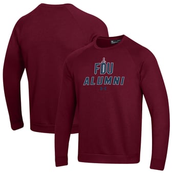 Men's Under Armour Burgundy Fairleigh Dickinson Knights Alumni Rival Fleece Pullover Sweatshirt