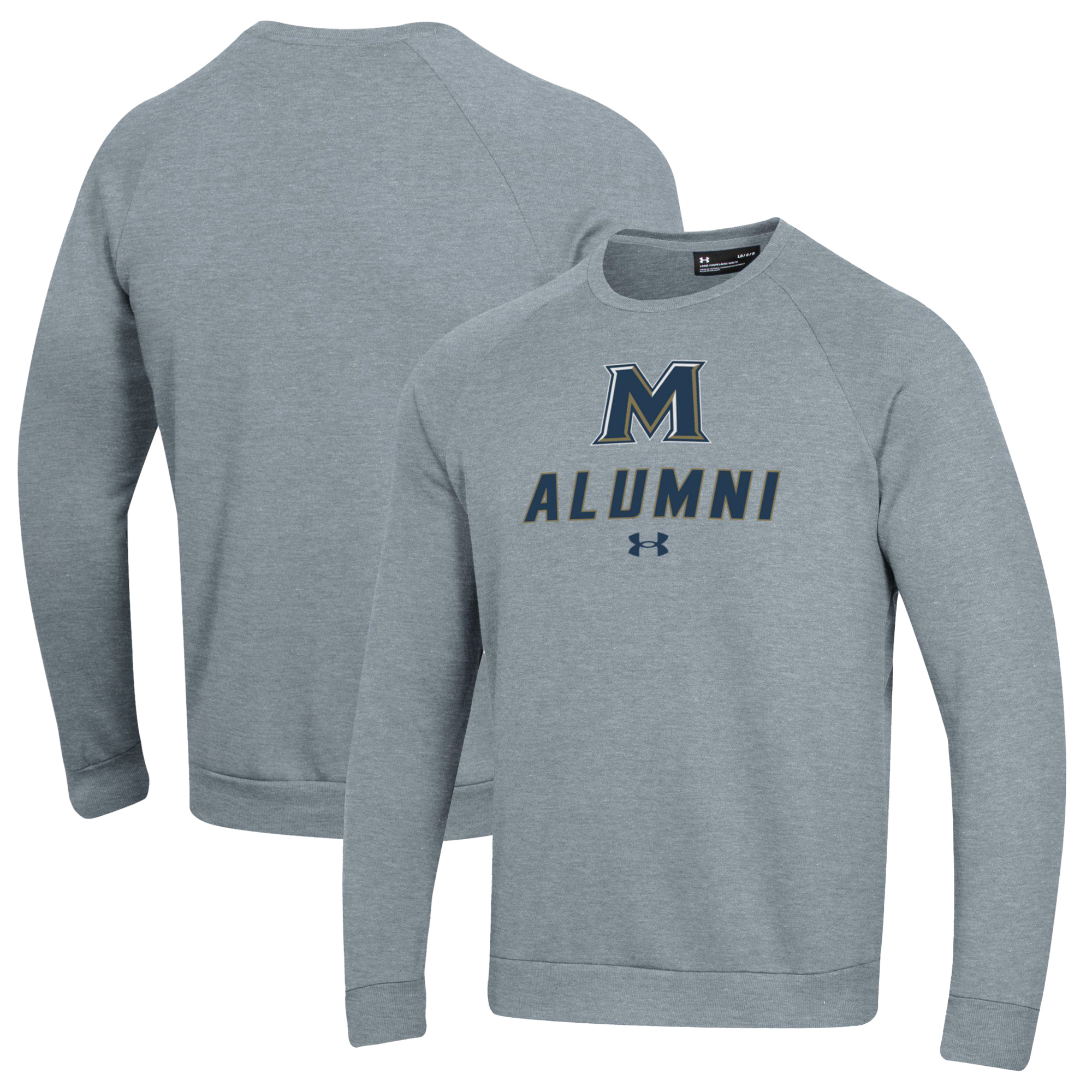 Men’s Under Armour Gray Mount St. Mary’s Mountaineers Alumni Rival Fleece Pullover Sweatshirt