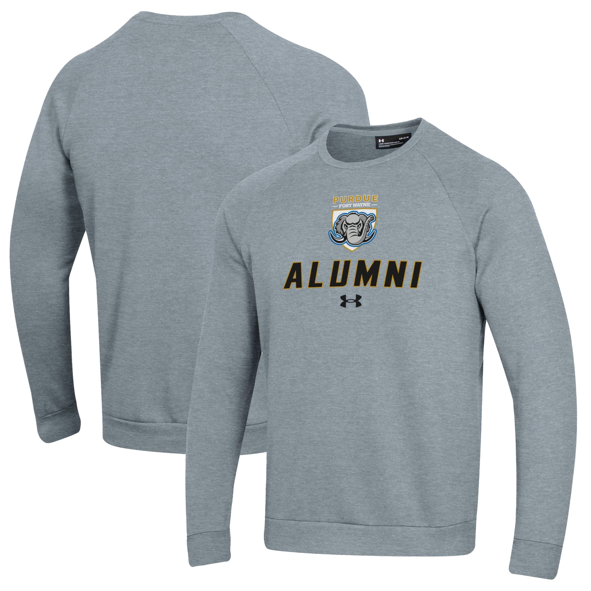 Men's Under Armour Gray Purdue Fort Wayne Mastodons Alumni Rival Fleece Pullover Sweatshirt