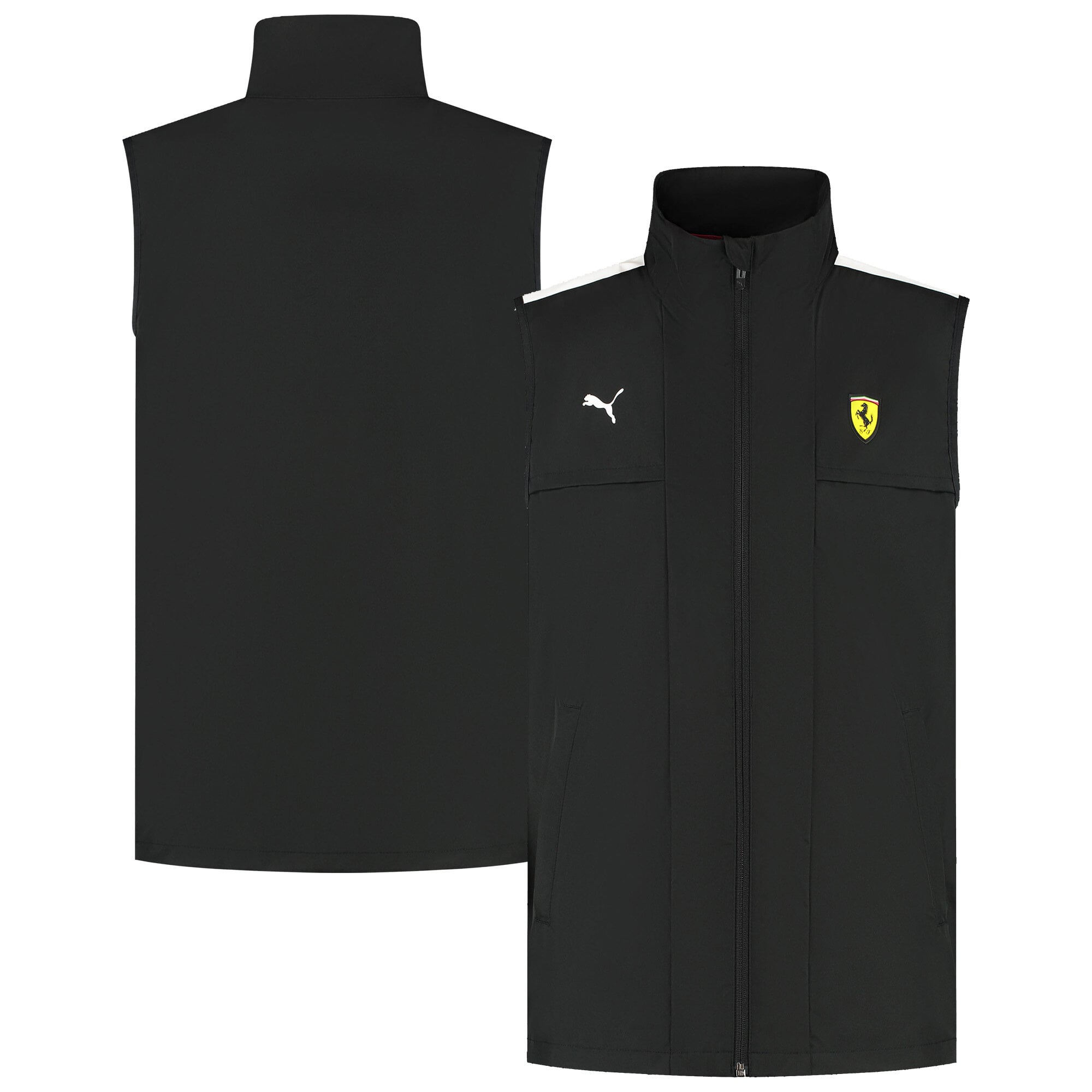 Puma Scuderia Ferrari 2025 Leicht gepolsterte Weste – Schwarz