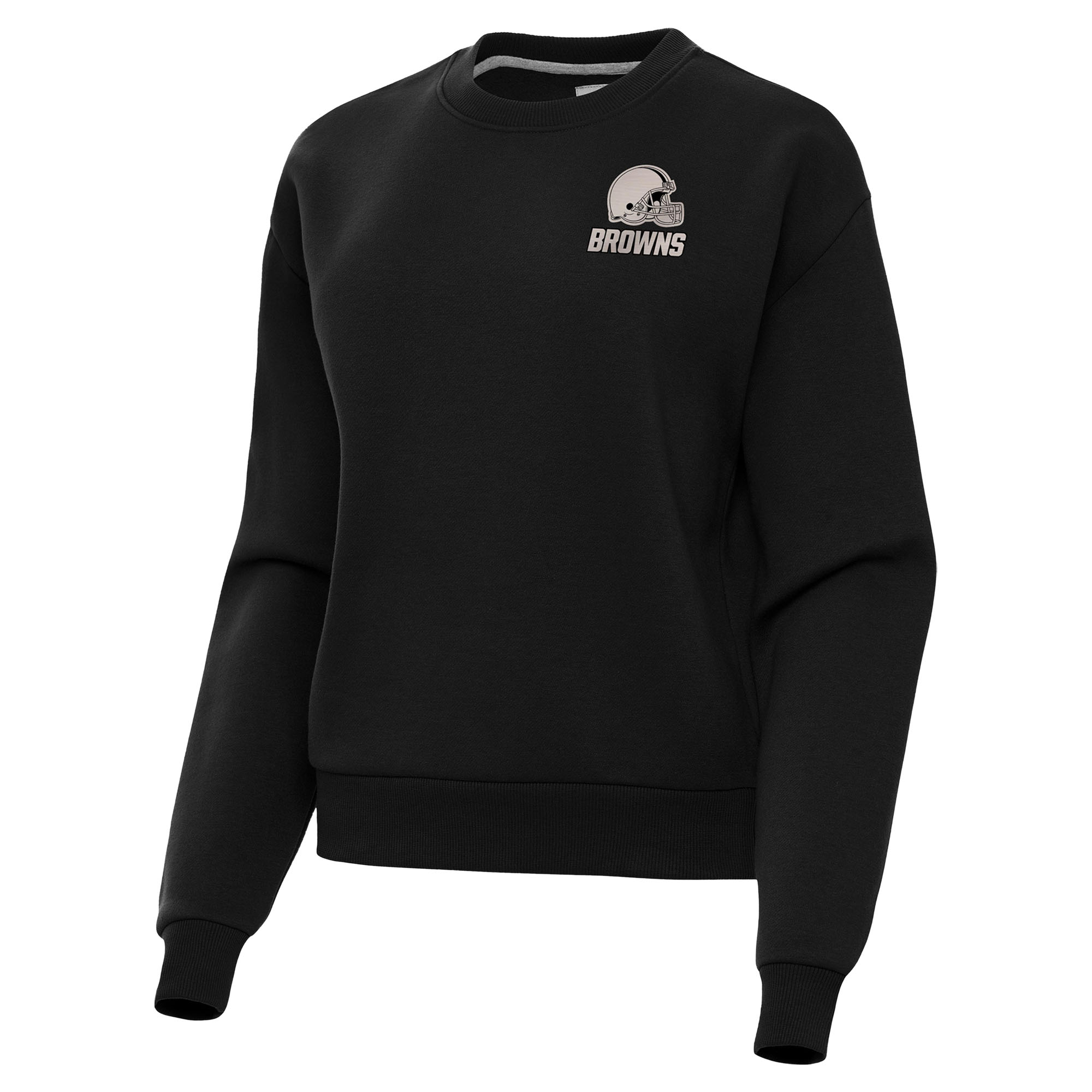 Women's Antigua Black Cleveland Browns Victory Pullover Sweatshirt