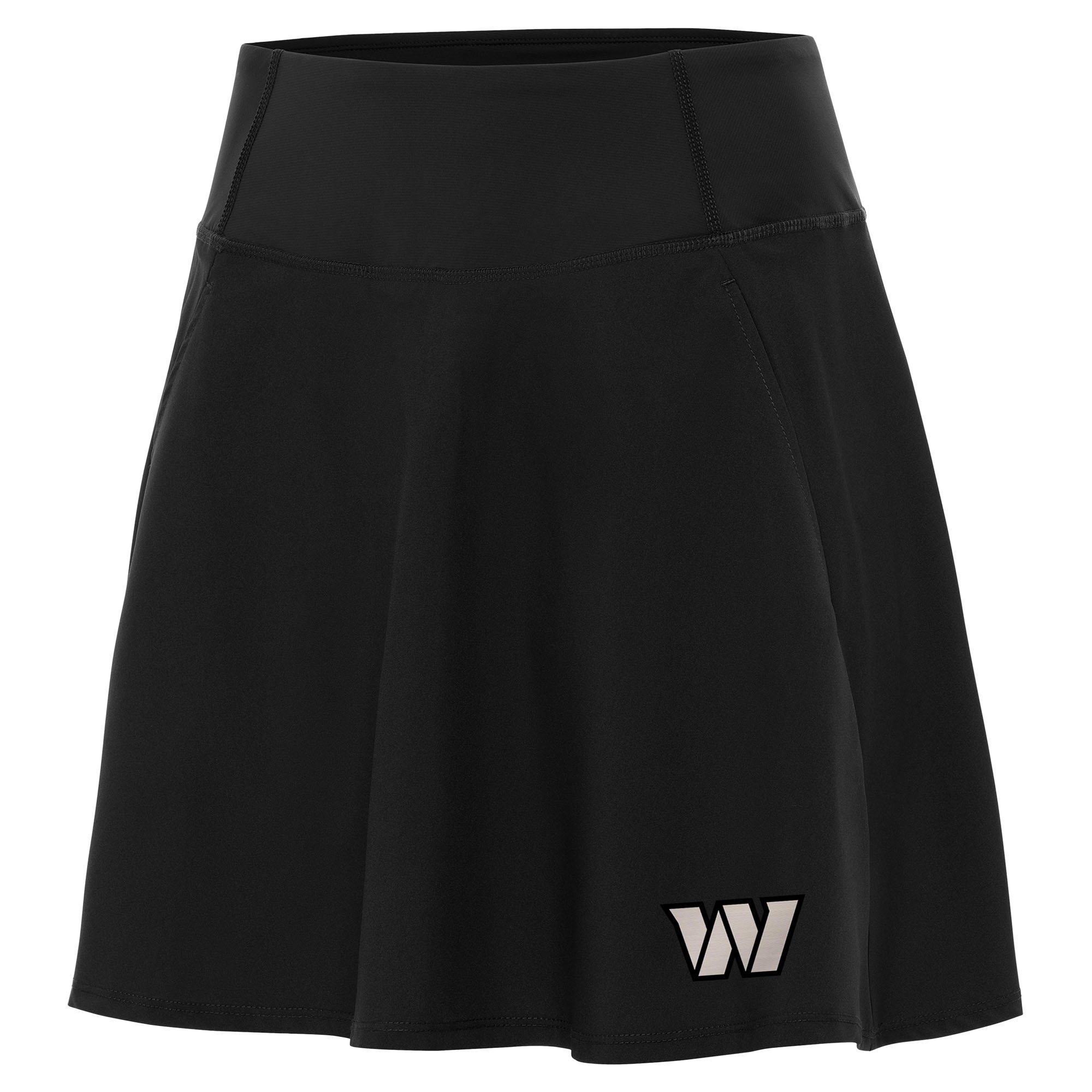 Women's Antigua Black Washington Commanders  Brushed Carbon Chip Skort