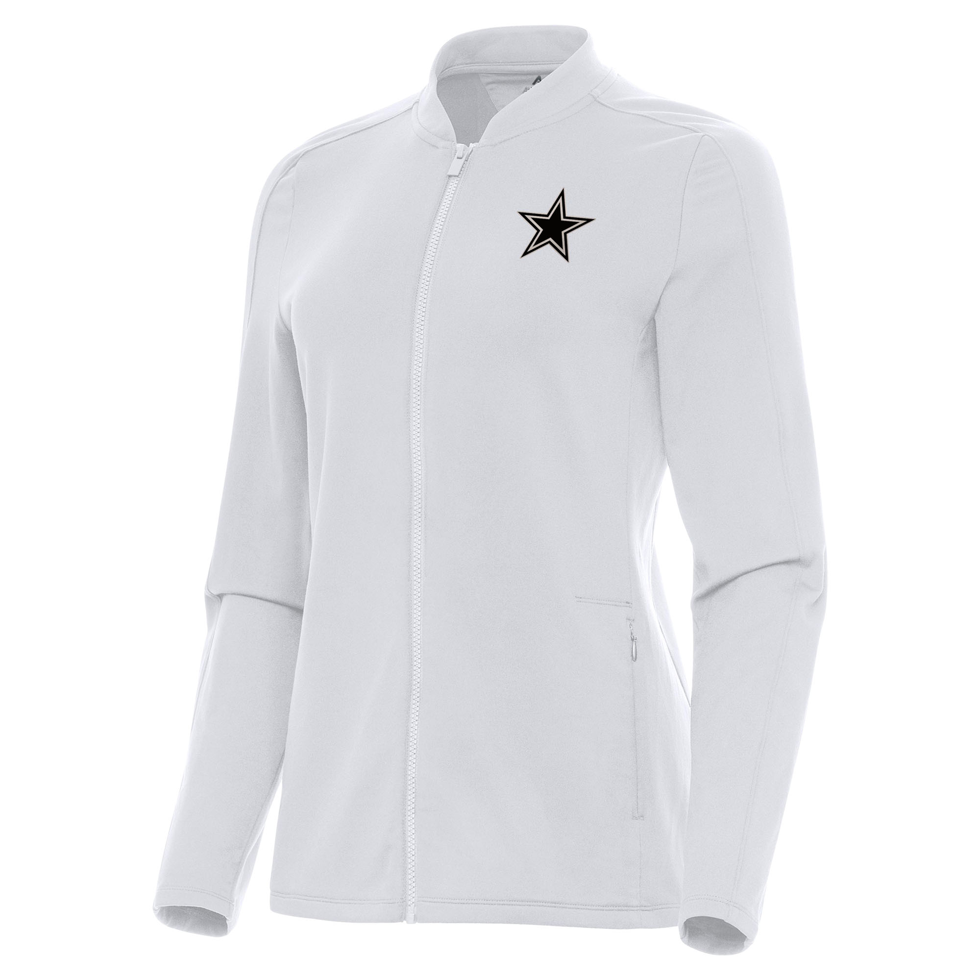Women's Antigua White Dallas Cowboys Continual Full-Zip Jacket