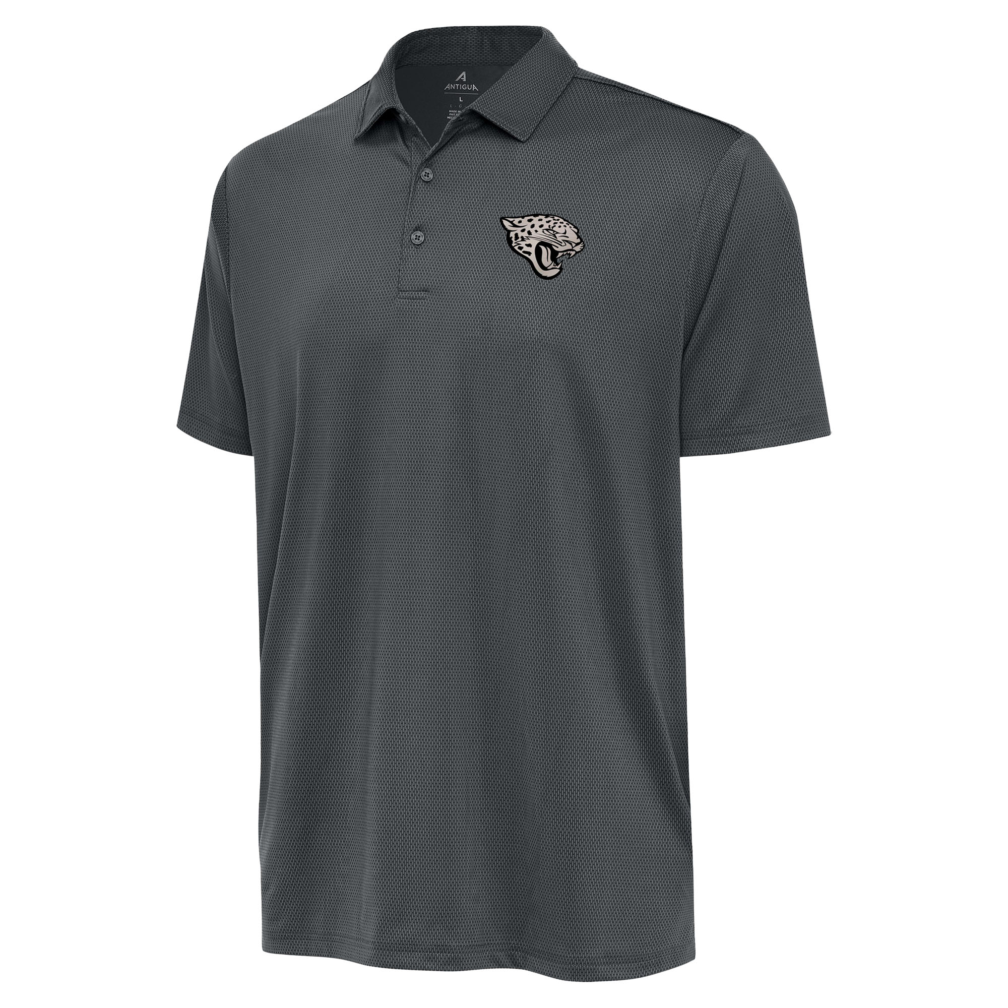 Men's Antigua Pewter Jacksonville Jaguars Ellipse Performance Polo