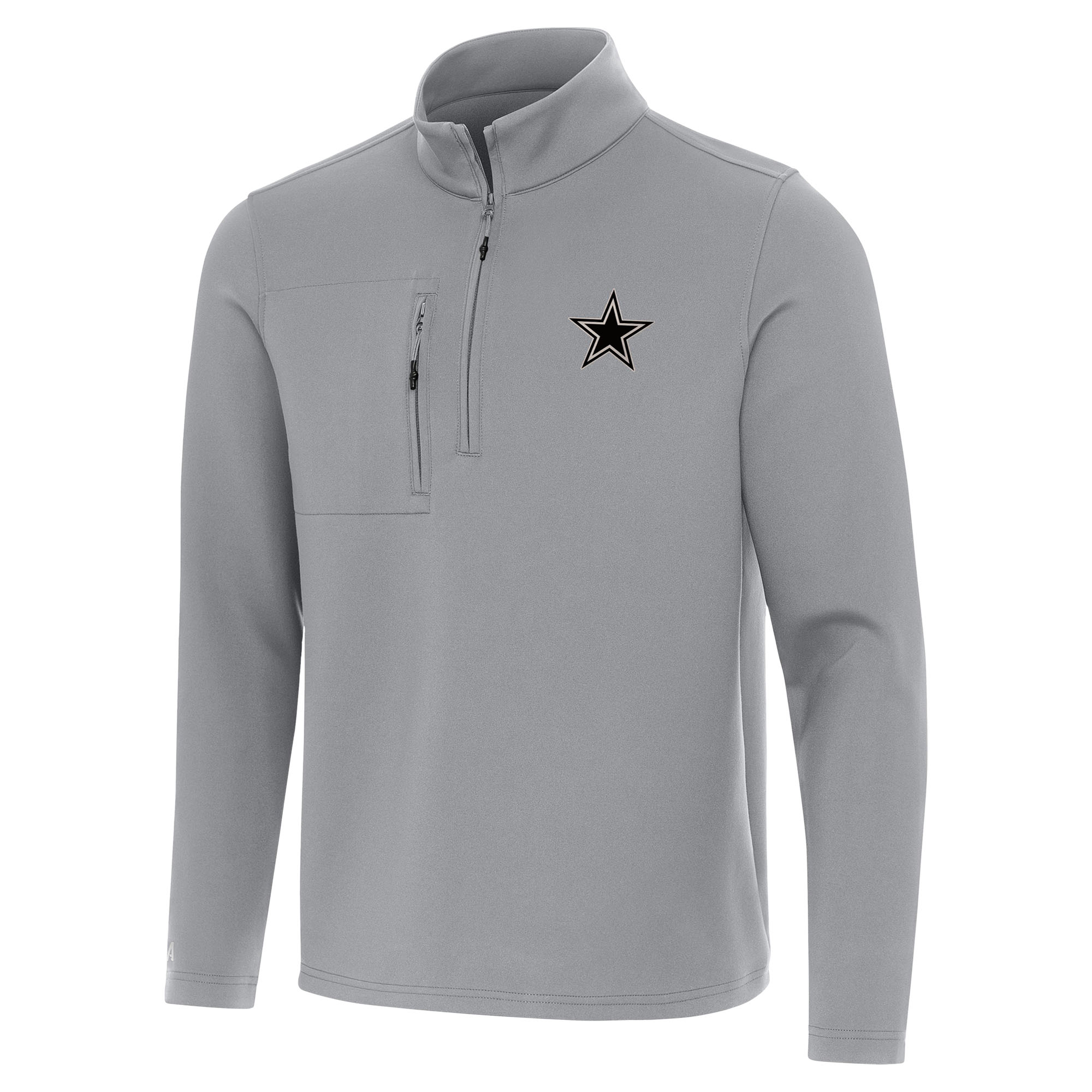 Men's Antigua Gray Dallas Cowboys Insider Quarter-Zip Jacket