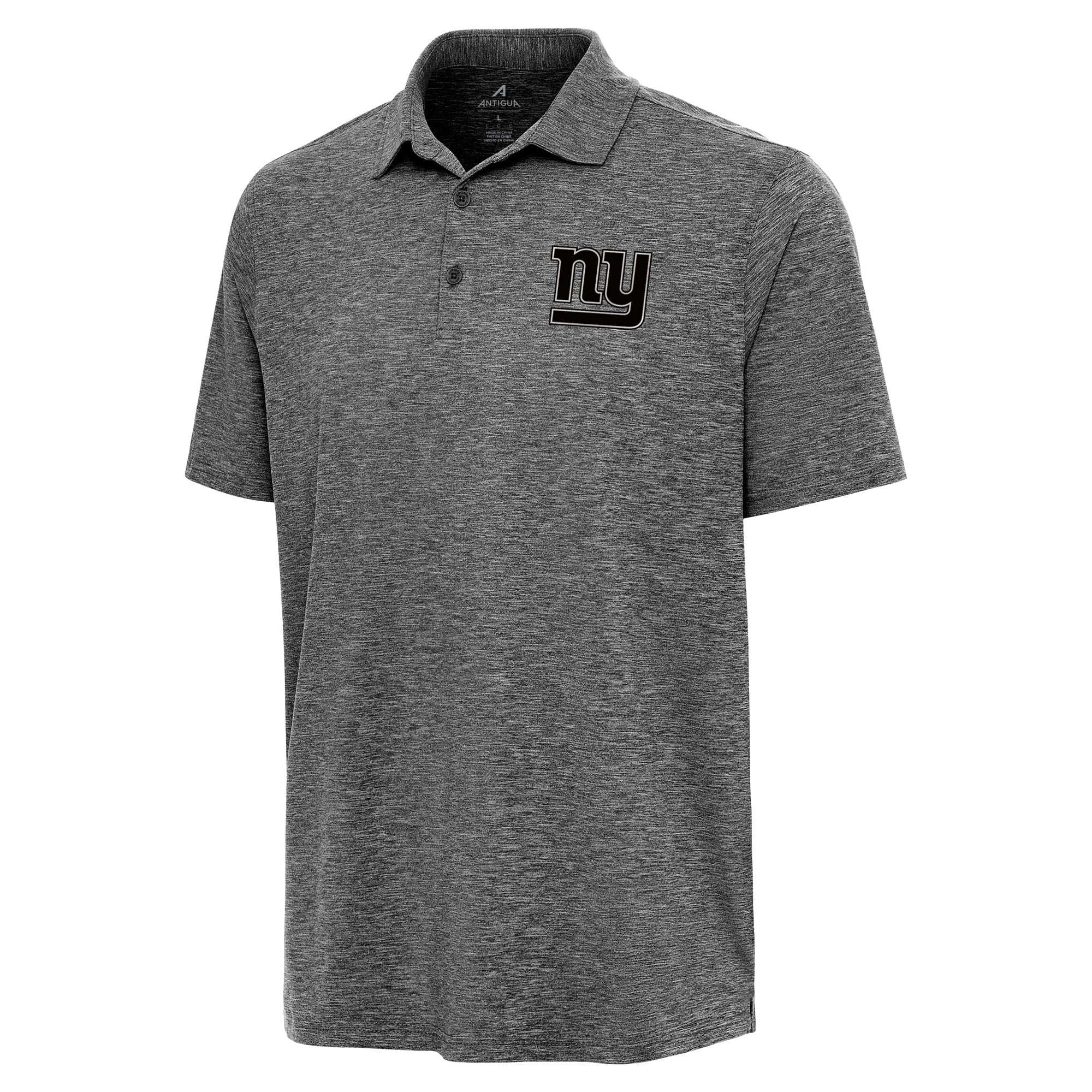Men’s Antigua Heather Black New York Giants Par 3 Polo Men’s Antigua Heather Black New York Giants Par 3 Polo