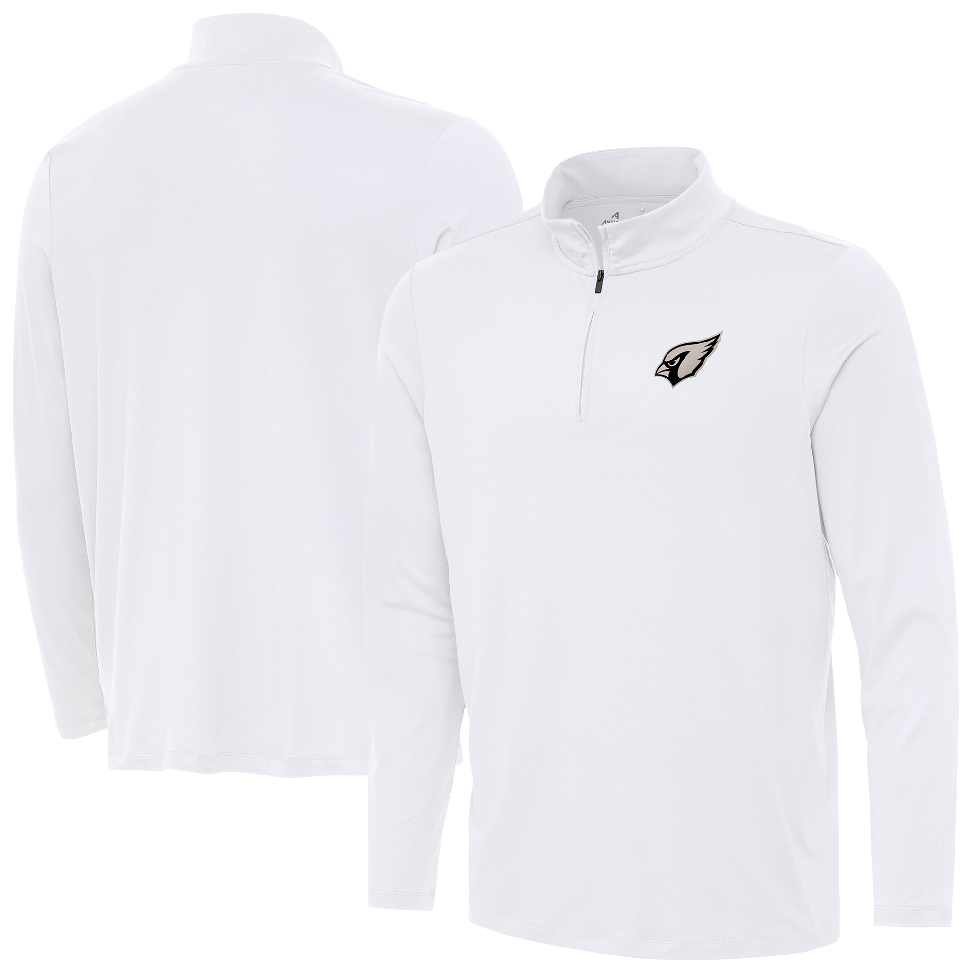Men's Antigua White Arizona Cardinals Reprocess Quarter-Zip Top