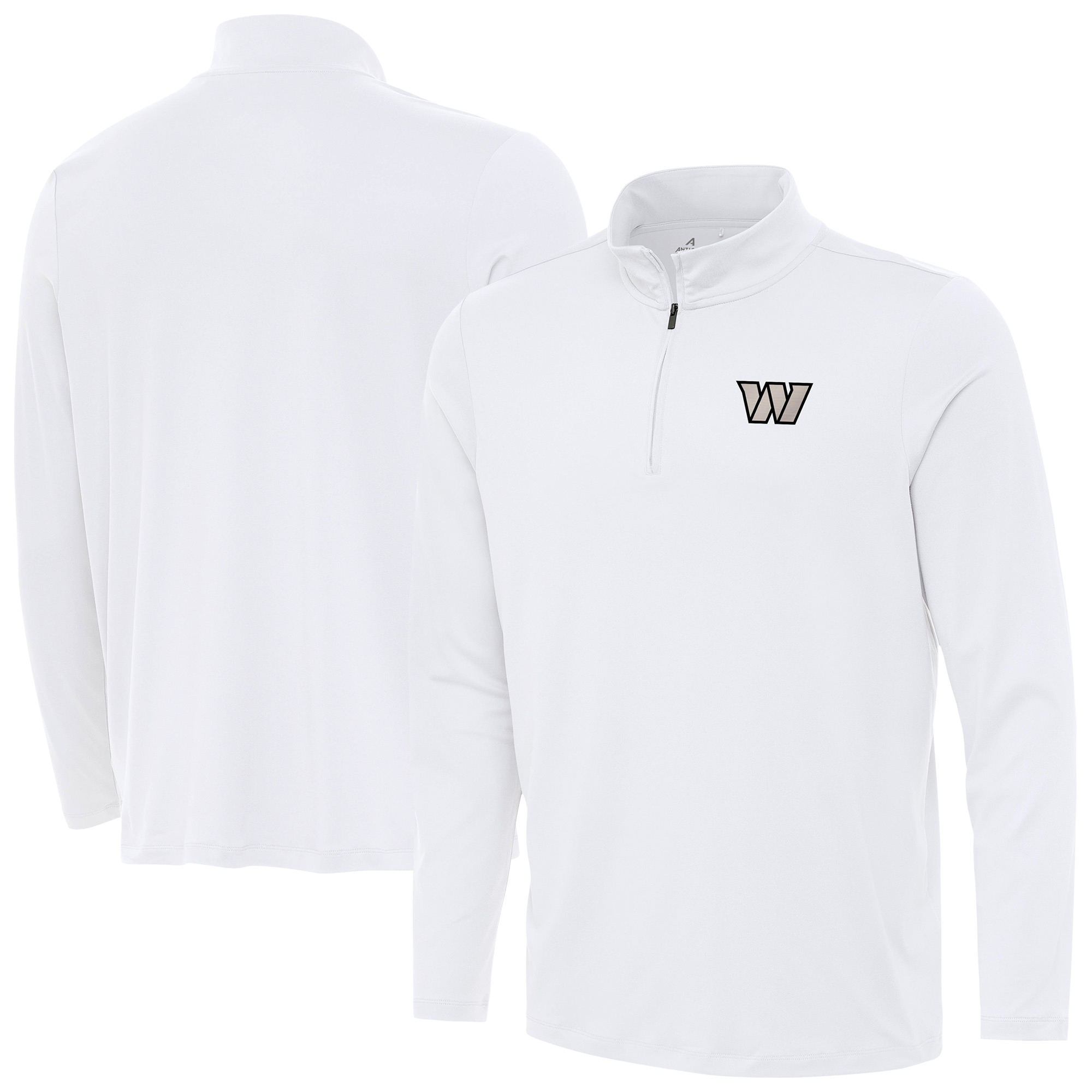 Men's Antigua White Washington Commanders Reprocess Quarter-Zip Top
