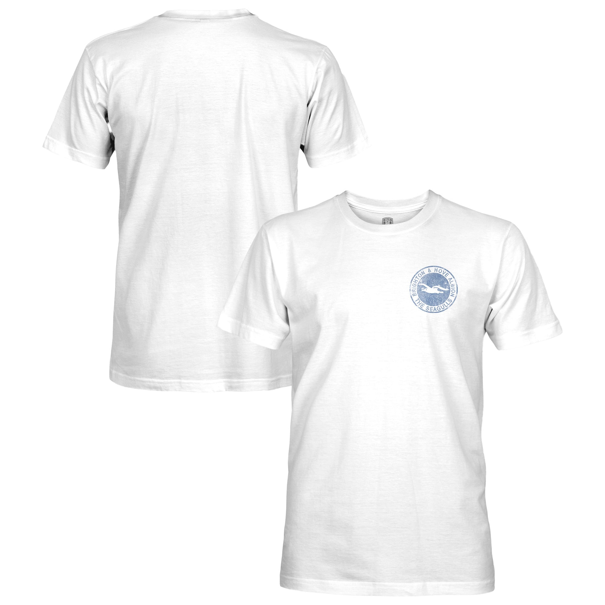 Men's 1863FC White Brighton and Hove Albion Color Badge T-Shirt