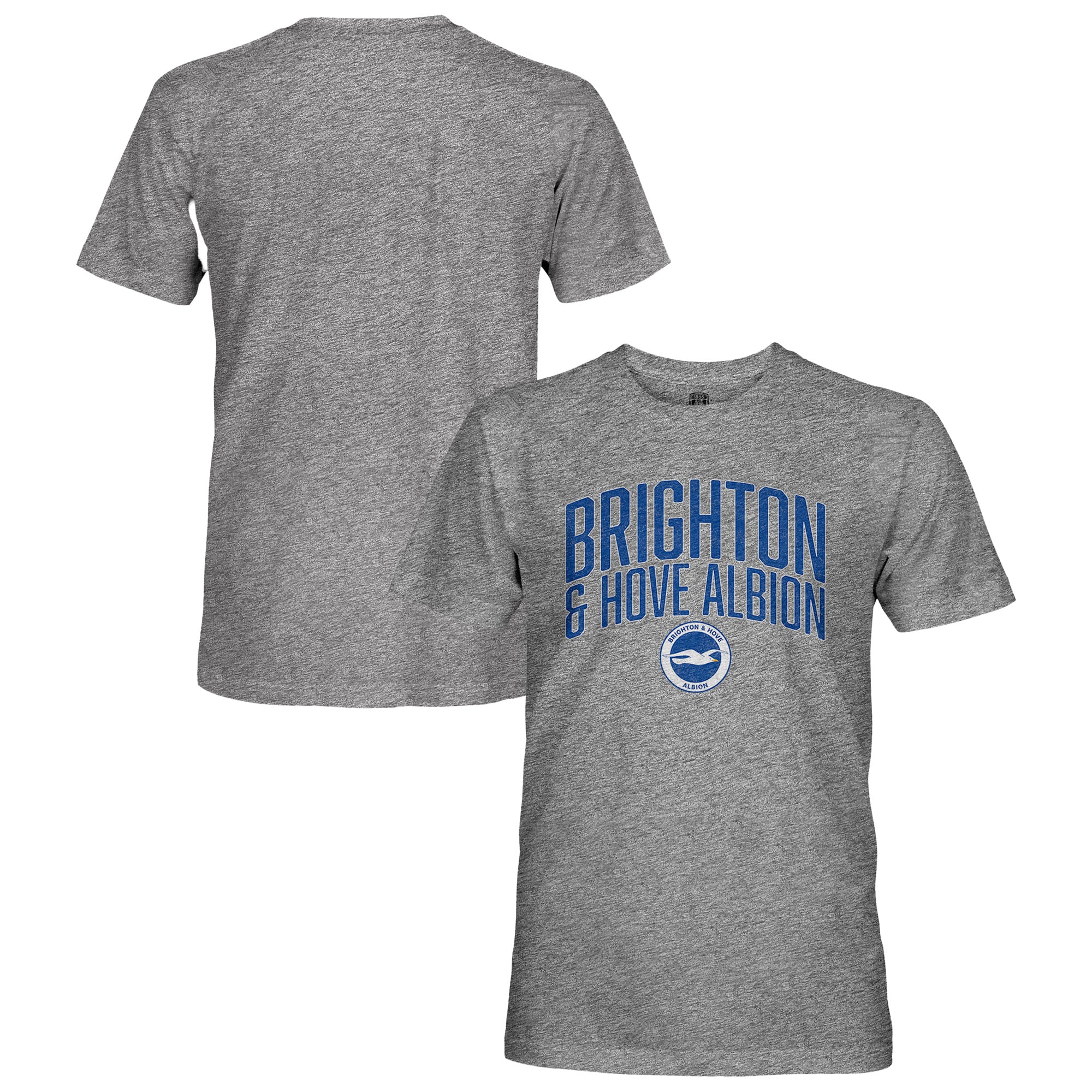 Men's 1863FC  Heather Gray Brighton and Hove Albion Wordmark Vintage Tri-Blend T-Shirt