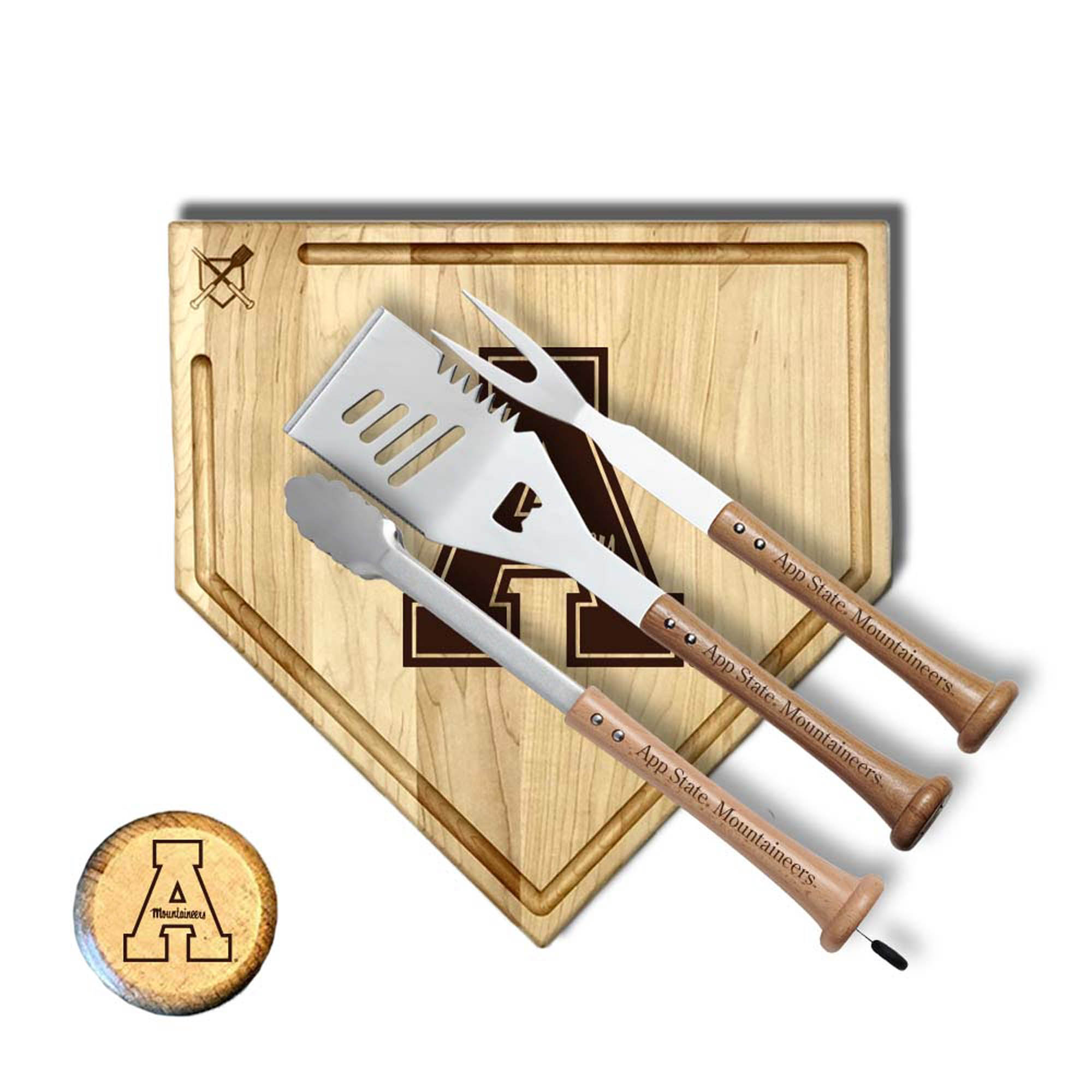 Baseball BBQ Appalachian State Mountaineers 17" Trough Silver Slugger Combo Set