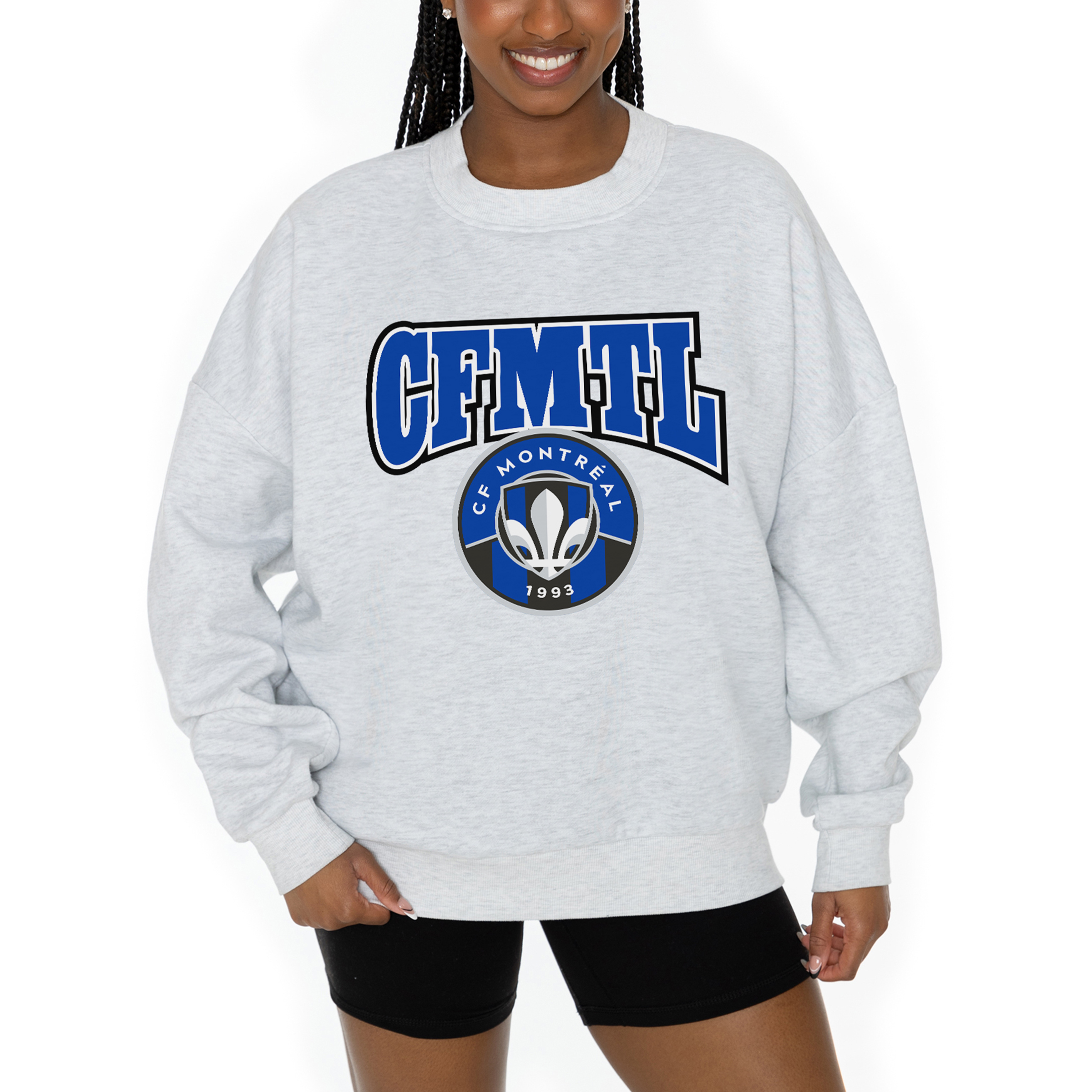 Women’s Gameday Couture Ash CF Montreal Pitch Pride Pullover Sweatshirt Women’s Gameday Couture Ash CF Montreal Pitch Pride Pullover Sweatshirt