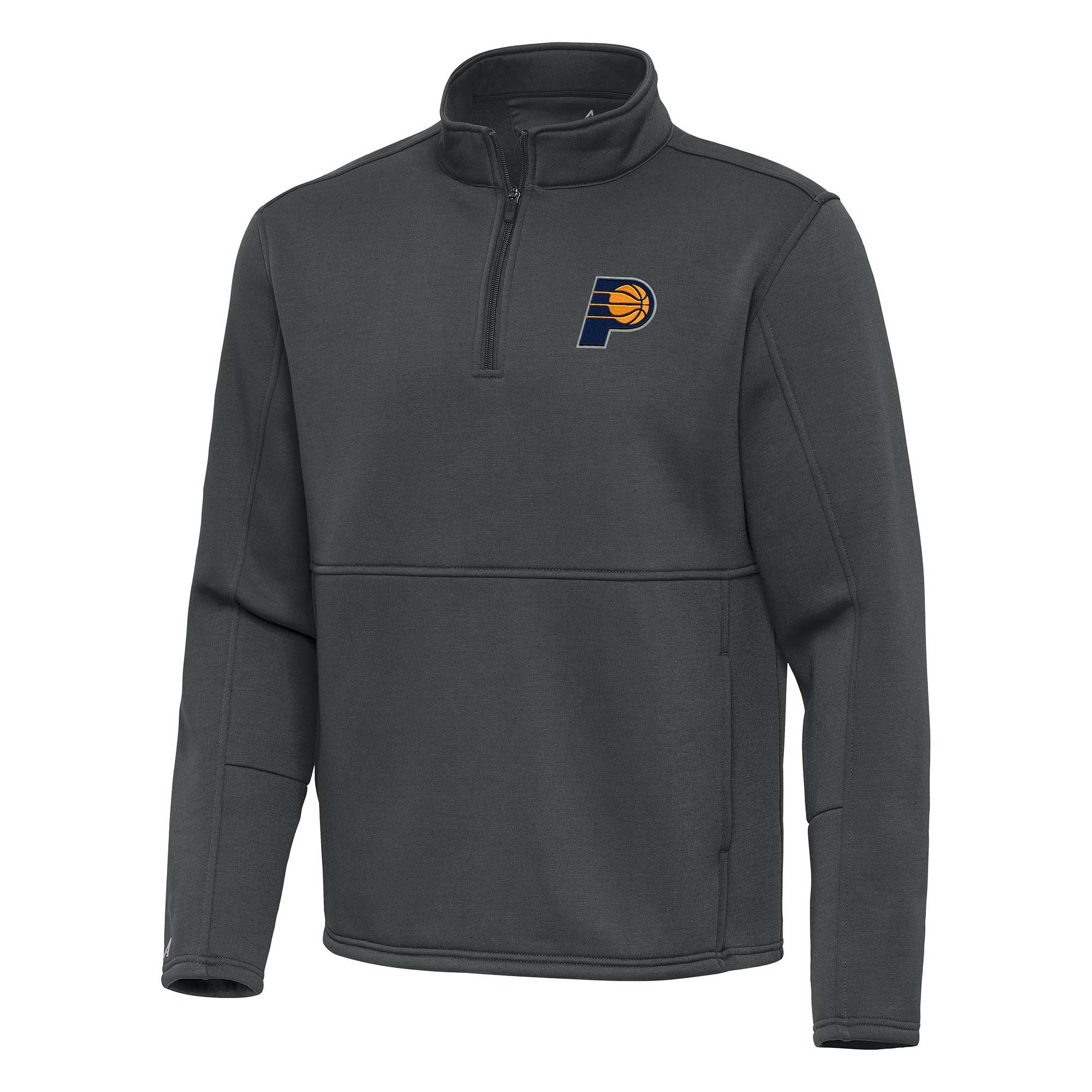 Men's Antigua Pewter Indiana Pacers Twist Quarter-Zip Pullover Top