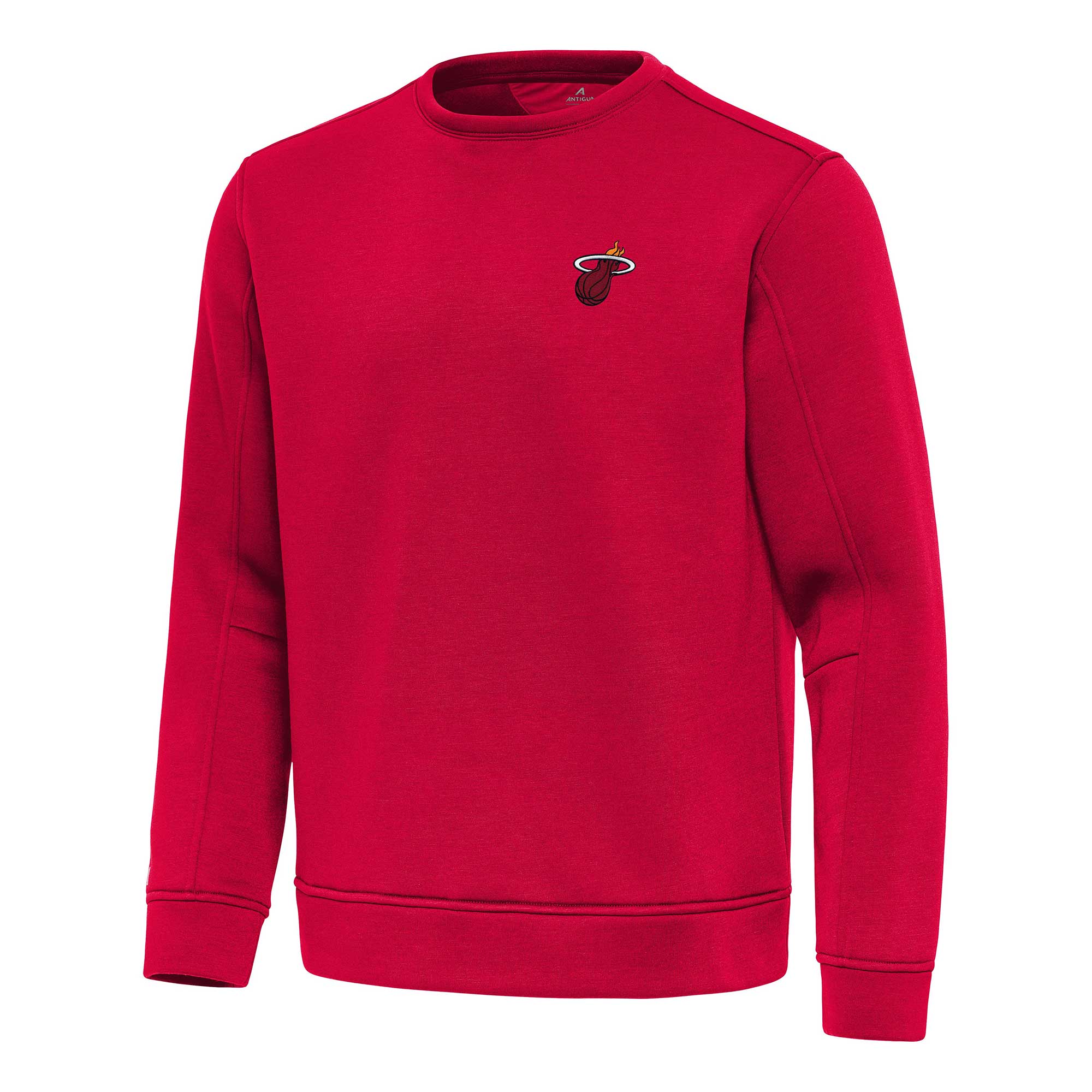 Men's Antigua Red Miami Heat Relevant Pullover Sweatshirt