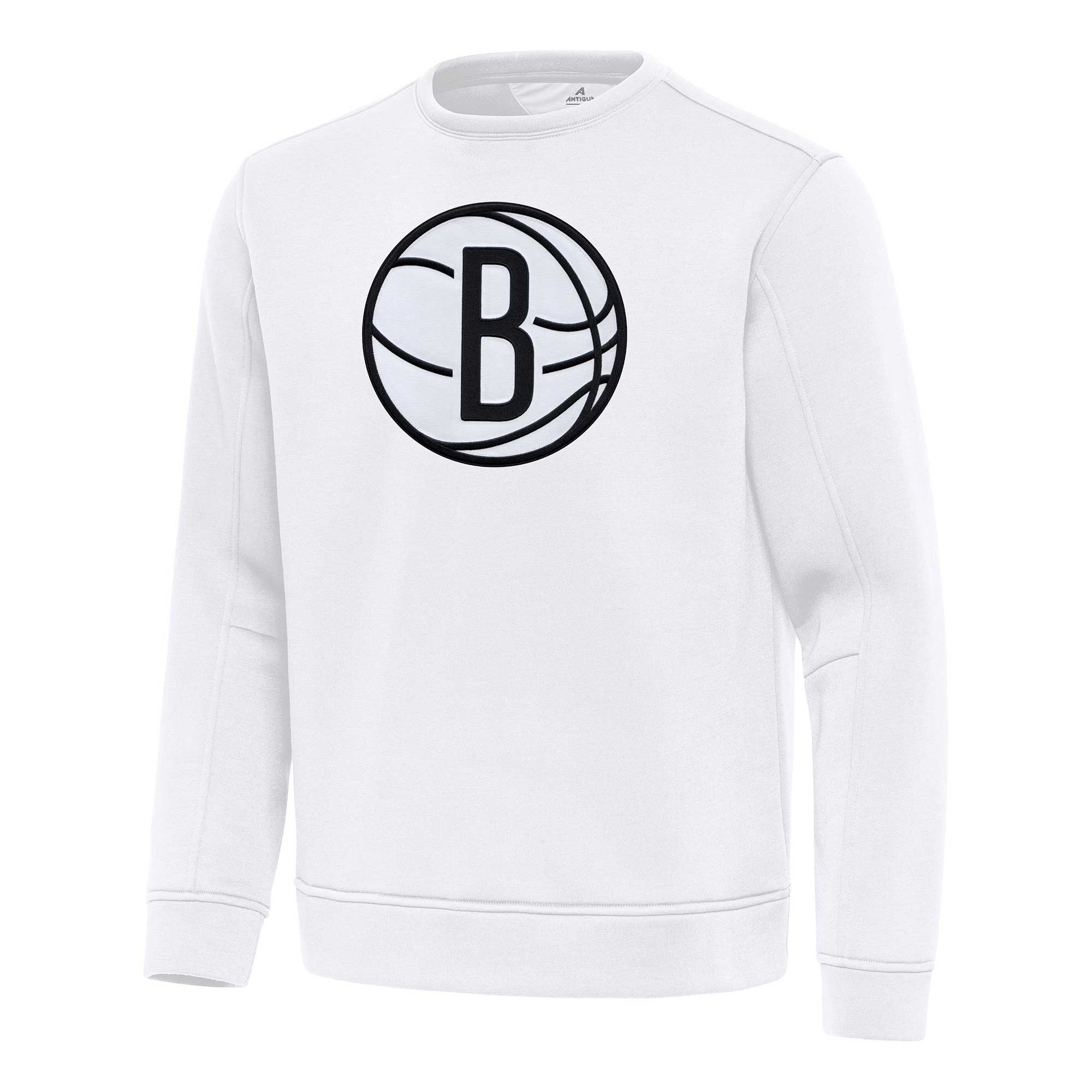Men’s Antigua White Brooklyn Nets Relevant Pullover Sweatshirt Men’s Antigua White Brooklyn Nets Relevant Pullover Sweatshirt