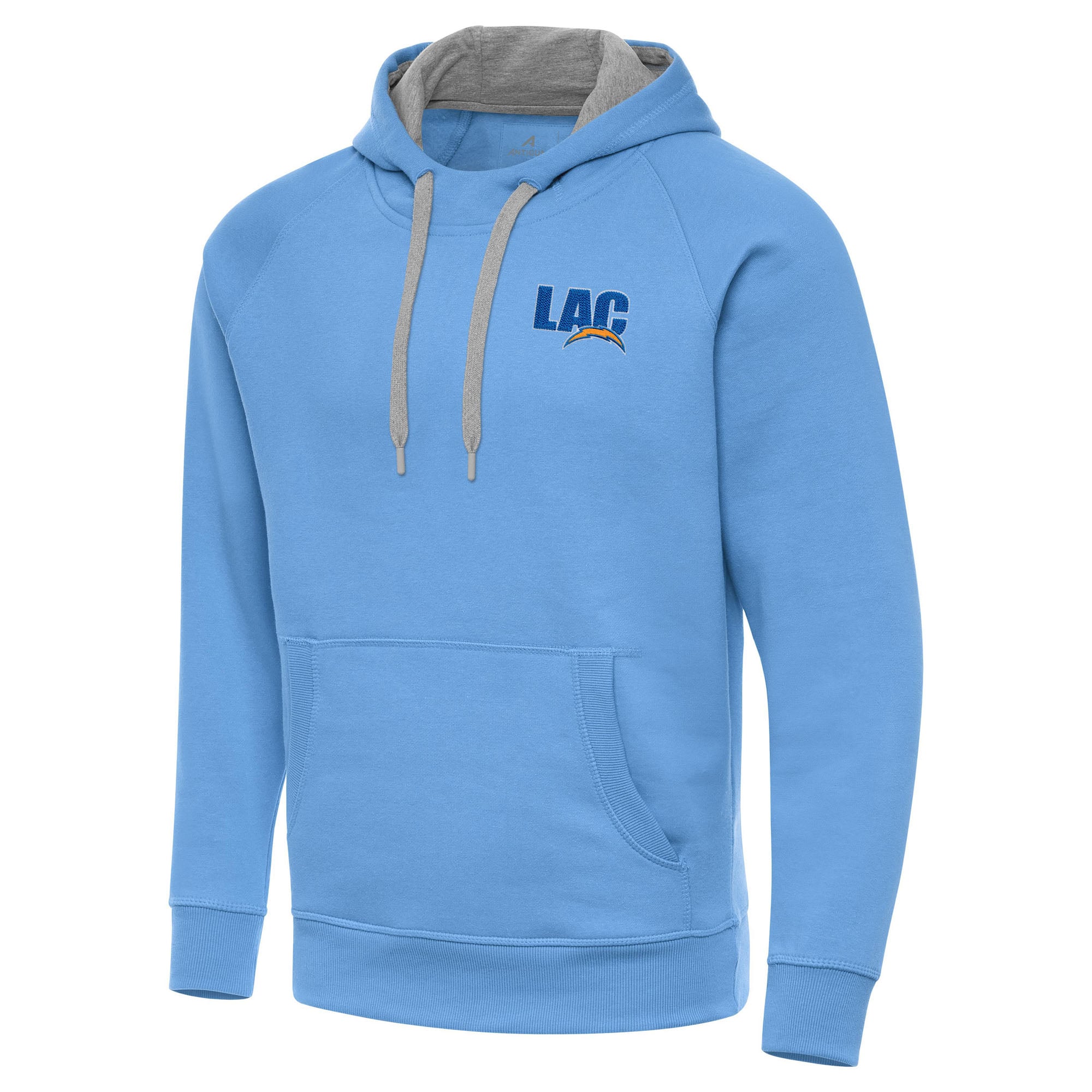 Men's Antigua  Powder Blue Los Angeles Chargers Victory Pullover Hoodie