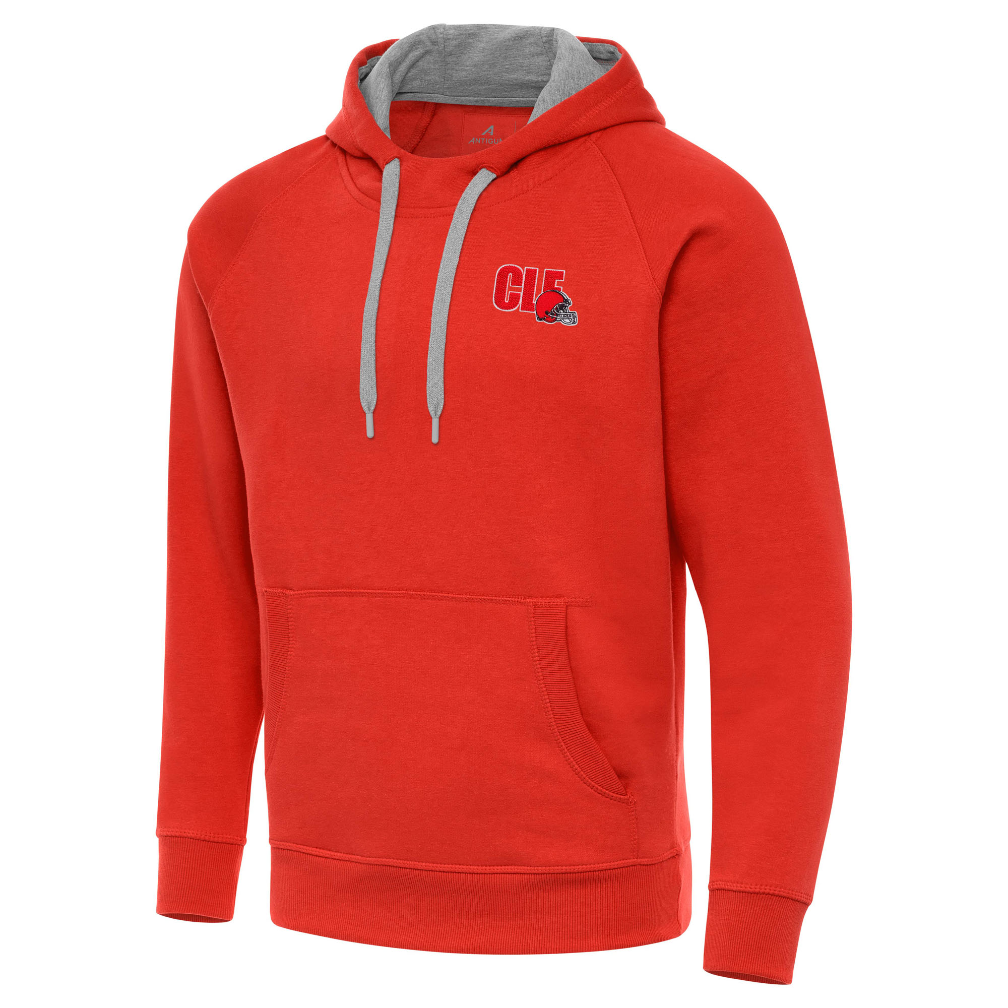 Men's Antigua Orange Cleveland Browns Victory Pullover Hoodie