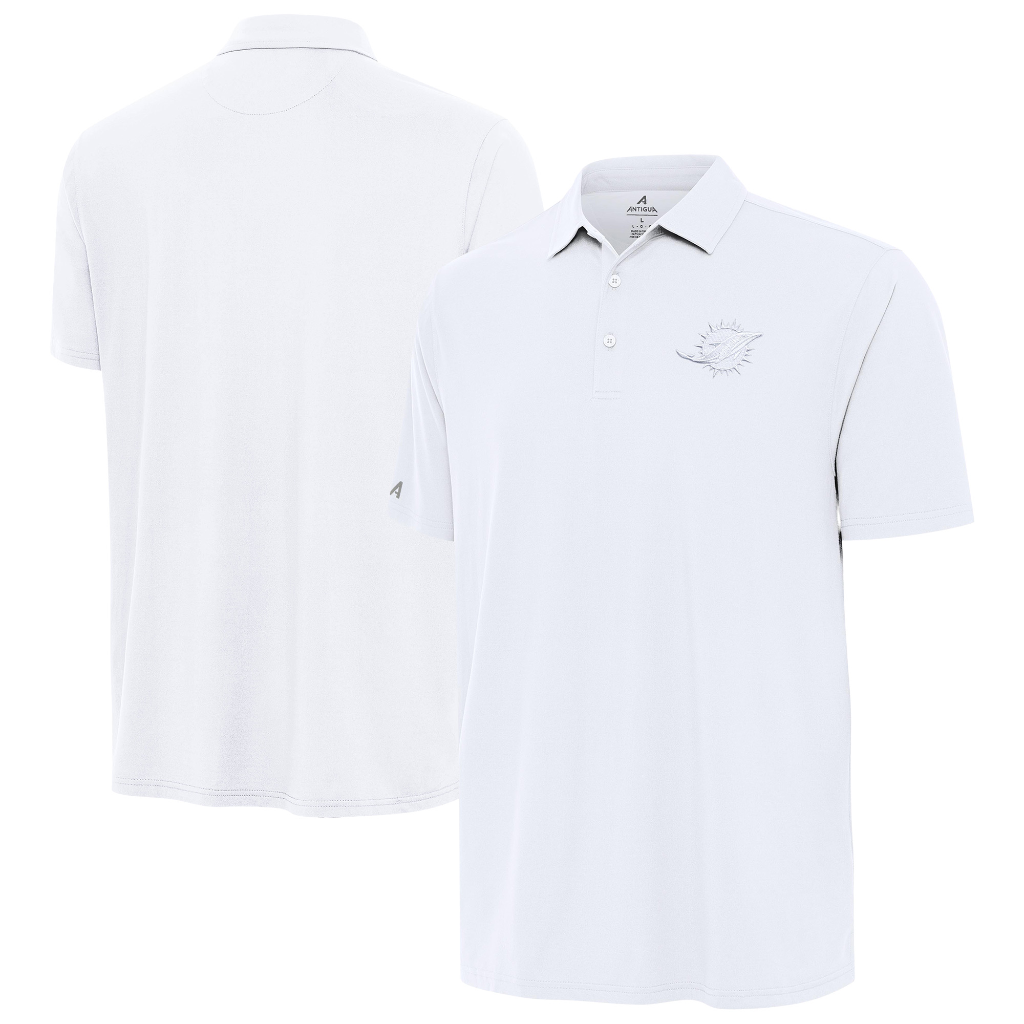 Men's Antigua White Miami Dolphins Era Polo