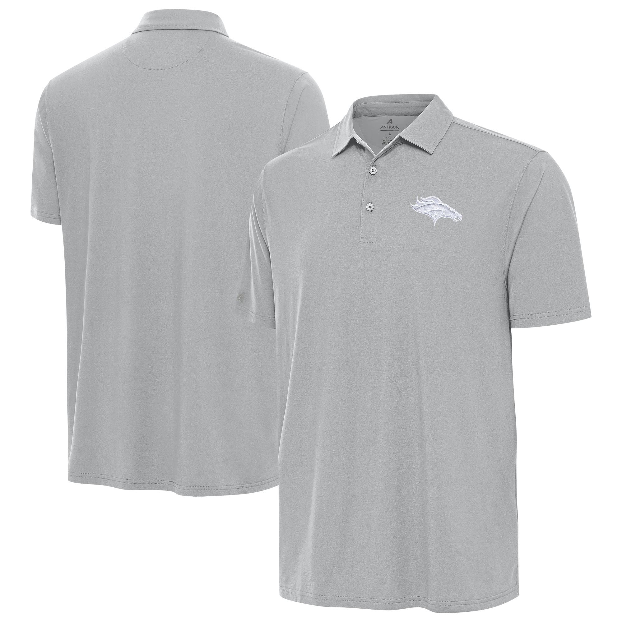 Men’s Antigua Gray Denver Broncos Era Polo Men’s Antigua Gray Denver Broncos Era Polo