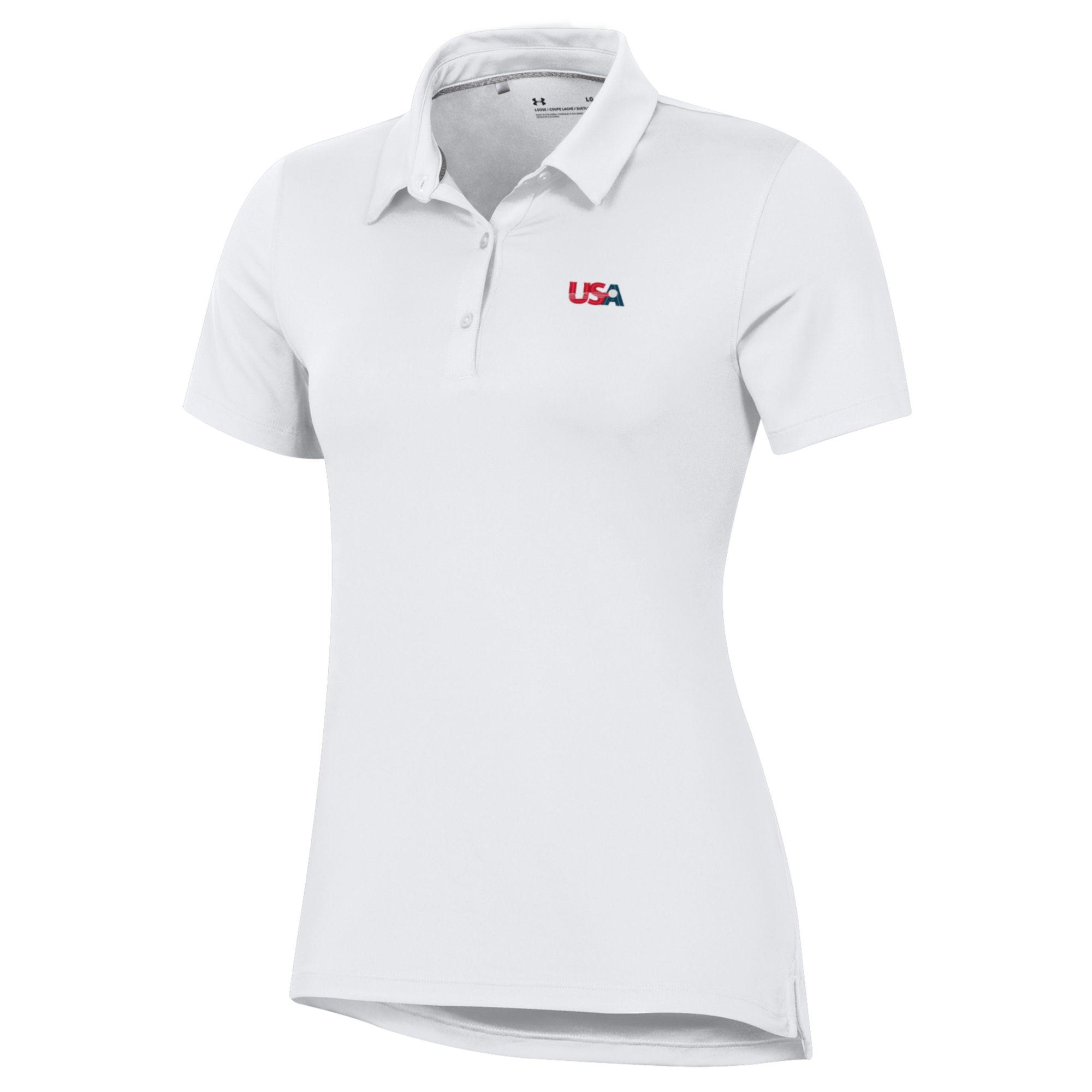 Women’s Under Armour White U.S. National Development Program T2 Green Polo Women’s Under Armour White U.S. National Development Program T2 Green Polo