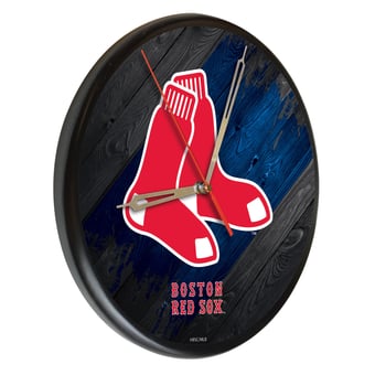 "Boston Red Sox 13"" Solid Wood Clock"