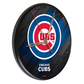 "Chicago Cubs 13"" Solid Wood Clock"