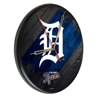 "Detroit Tigers 13"" Solid Wood Clock"