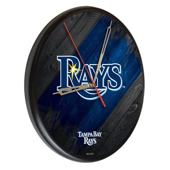 Tampa Bay Rays 13" Solid Wood Clock