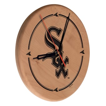 "Chicago White Sox 13"" Engraved Solid Wood Clock"