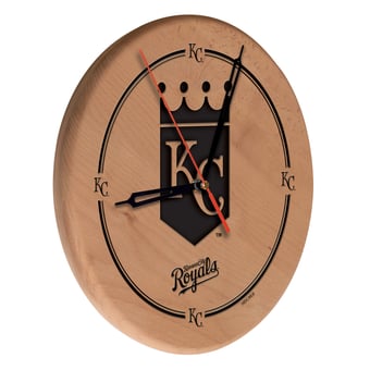 "Kansas City Royals 13"" Engraved Solid Wood Clock"