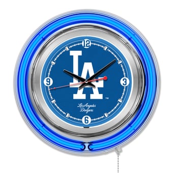 Los Angeles Dodgers Double-Walled Neon Clock